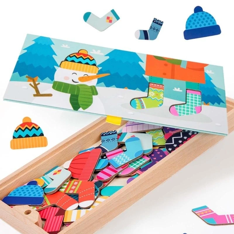 لعبة تحسين الذكاء لعبة تعليق الجوارب للأطفال الأولاد فوق 4 سنوات لعبة طاولة تعليق الملابس 15UB #2