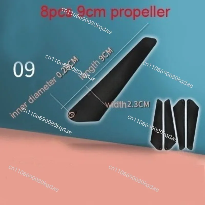 8Pcs Rotor‑Blade Assembly,CW CCW Multiple‑Size Hobby‑Project Spin‑Drive Accessory