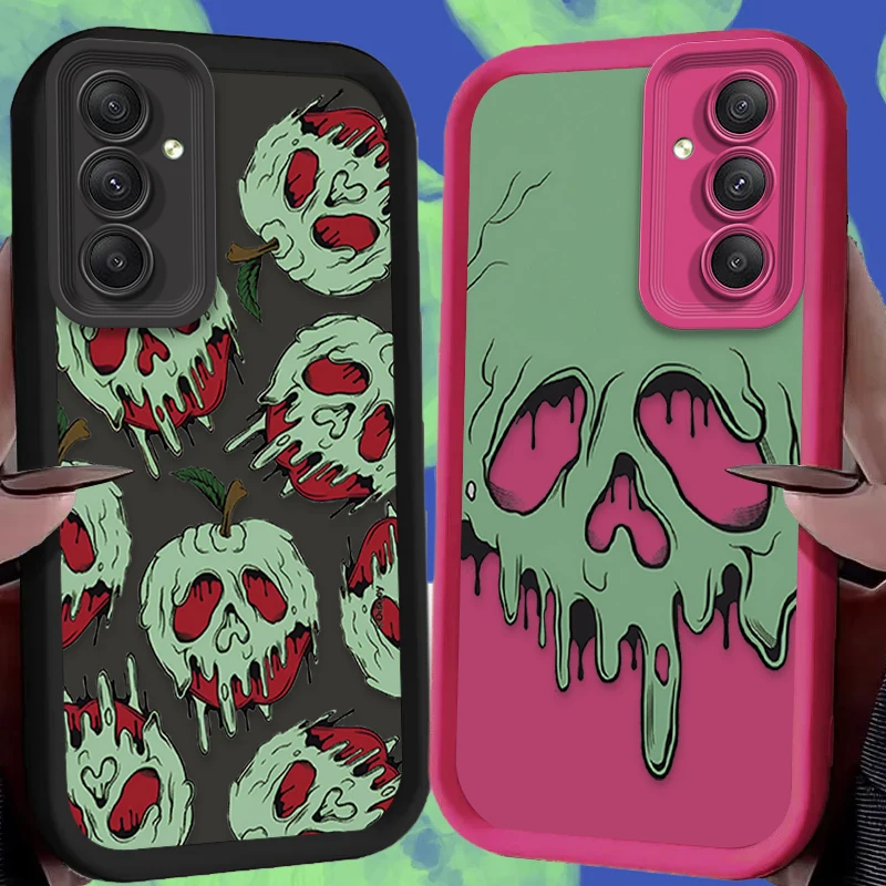 Case for Samsung Galaxy A25 A15 A55 A35 A05 A05S A24 A13 A23 A11 A12 A22 A32 A52 A52S A72 Snow White Poison Apple Silicone Cover