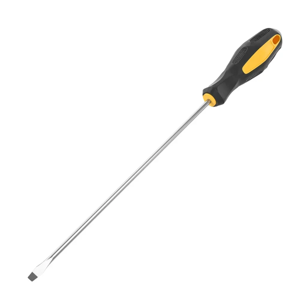 12Inch Long Slotted Cross Screwdriver Magnetic Slotted Screwdriver With Rubber Handle Tools Accessories 250mm*6mm