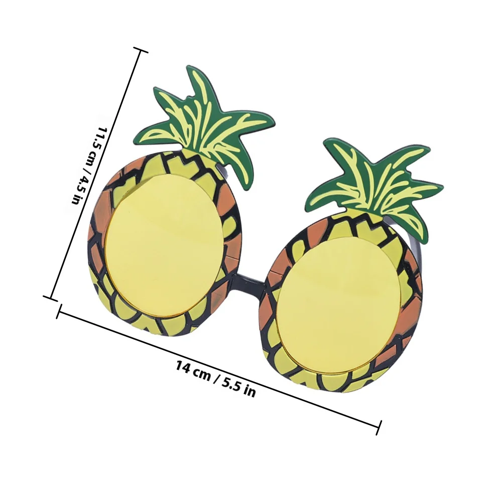 5pcs Flower Garland Set Hawaii Pineapple Eyeglasses Lightweight Durable Party Props For Dance Festival Costume Accessory