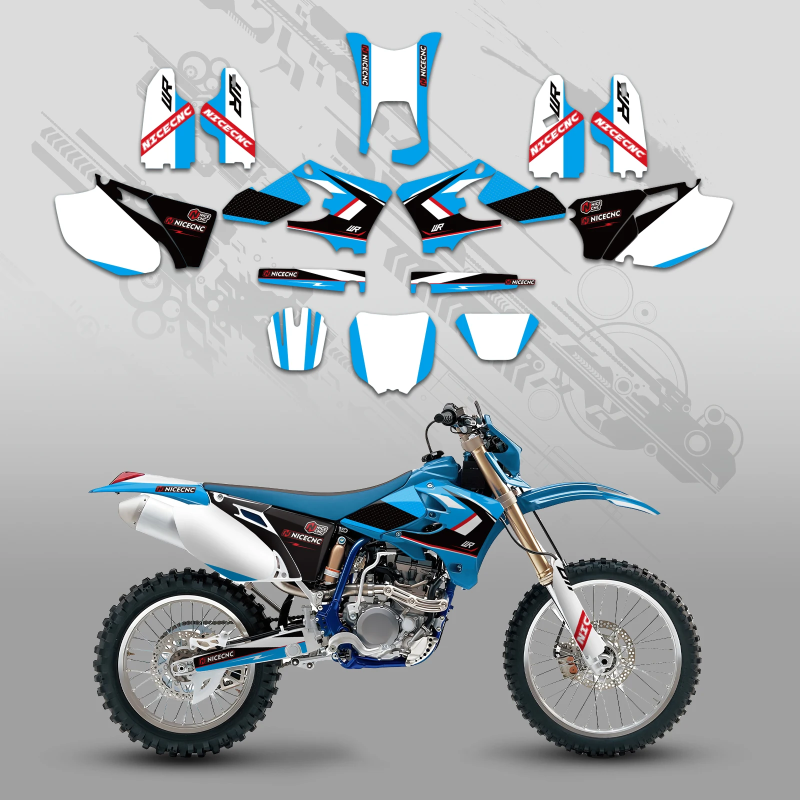 

NICECNC For Yamaha WR250F WR450F 2005-2006 Motorcycle Fairing Graphics Background Decals Sticker Kit Customize WRF 250 WRF 450
