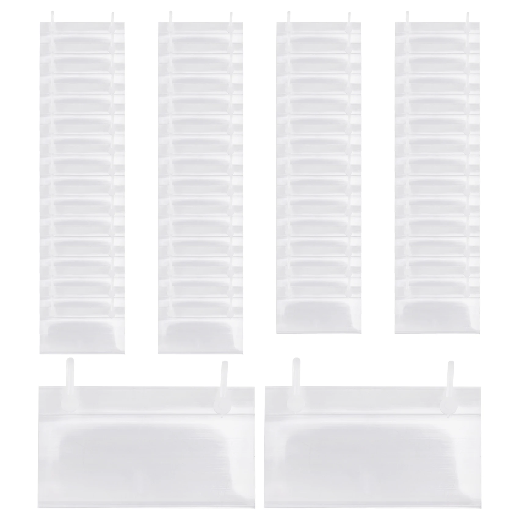 Plastic Label Holders Price Tag Ticket Hanger Clips with Design Lock Closure for Basket Market Grocery (60)-A13G