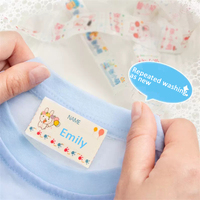 Customized Cotton Sewing Name Label Cute Pendant Baby Schoolbag Clothes Towel Name Stickers Waterproof Tag Baby Name For Kids