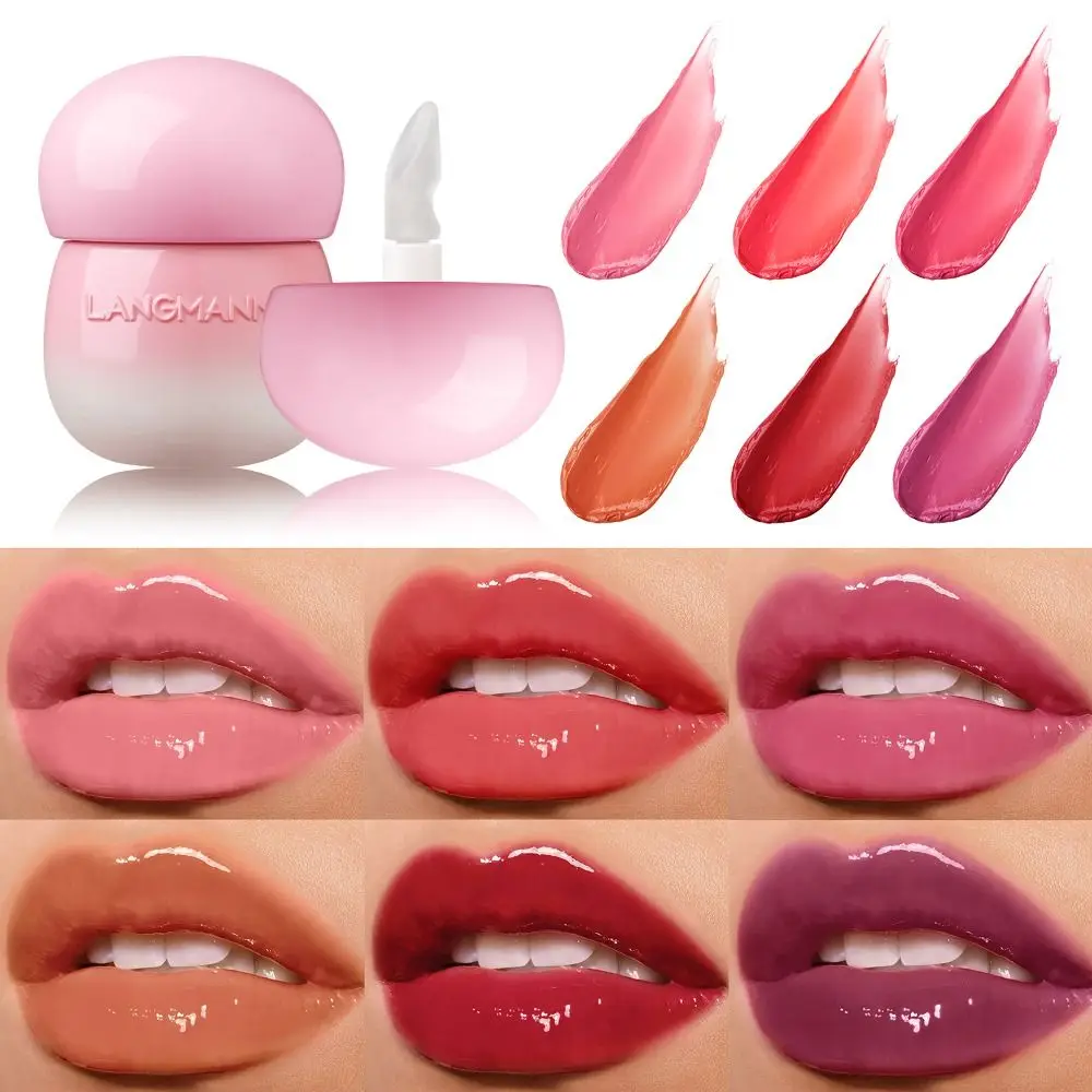 Spiegeleffect Jelly Lipgloss Niet-Kleverige Paddestoelvorm Hydraterende Vloeibare Lippenstift Langdurige Lip Voller Vrouwen Schoonheid