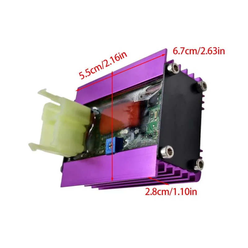 GY650-150cc 6-pin purple igniter, purple heat dissipation 6-pin direct insertion AC igniter