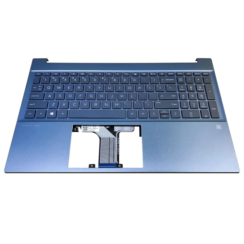 S  New For HP Pavilion 15-eg 15-eh  Palmrest w/ Backlit Keyboard Blue M08920-001 US
