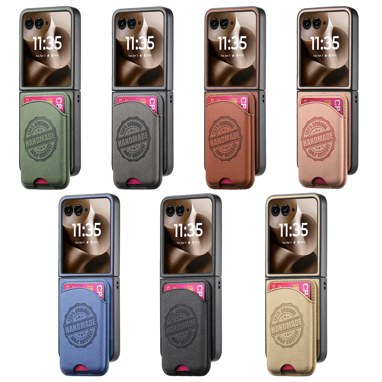 Magnetische Leder-Handyhülle für Motorola Razr 60 50 40 Ultra, Brieftasche, Kartenhalter, Schutzhülle, kompatibel mit Moto Razr
