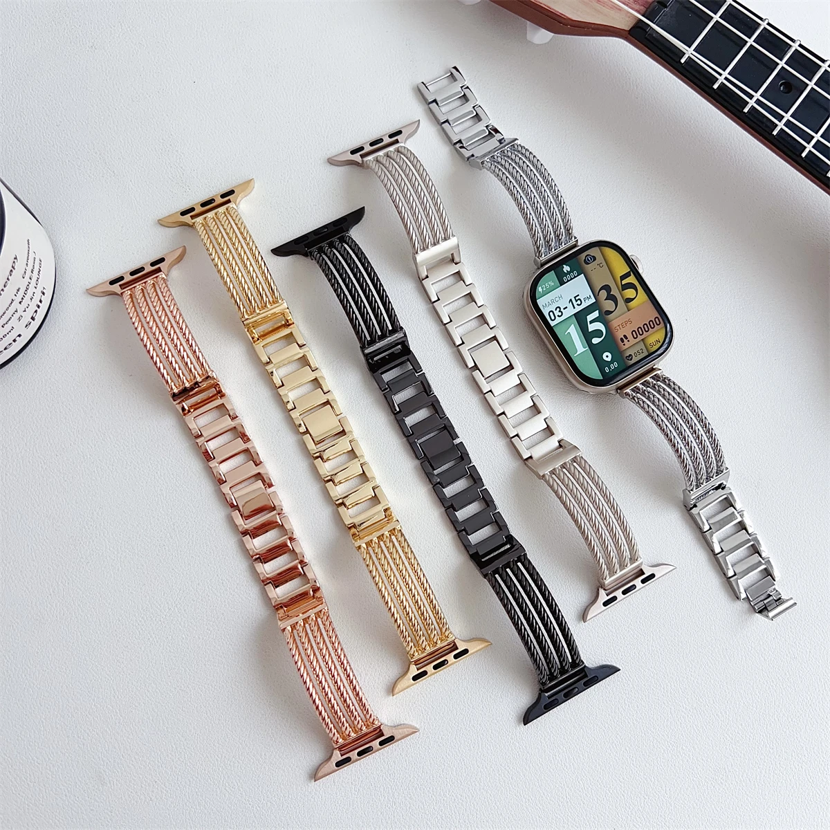 Laikrodžio apyrankė skirta iWatch 42/44/45/46/49mm 38/40/41mm Metalinė madinga laikrodžių serija Ultra2 Series 10/9/8/7/6/5/4/3/2/1_voghion.com