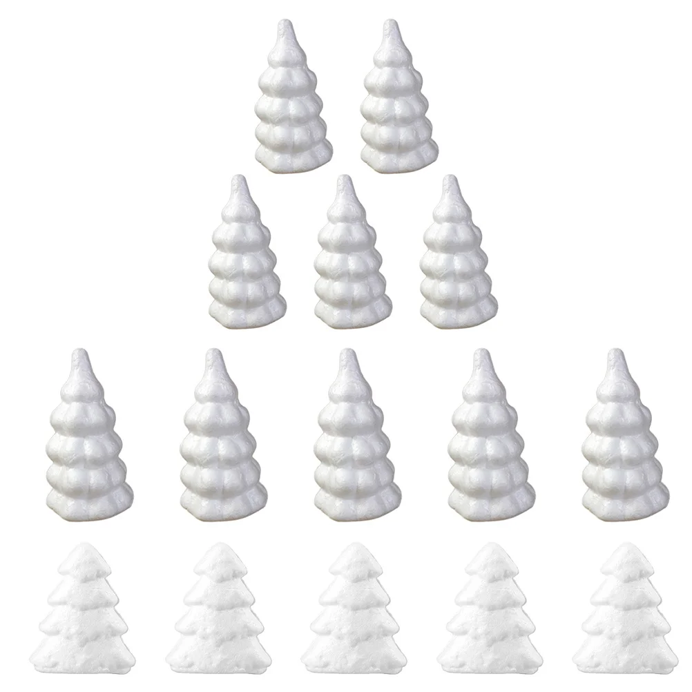 

15 Pcs Polystyrene Craft Tree Ornament Ornaments for Christmas Decorations