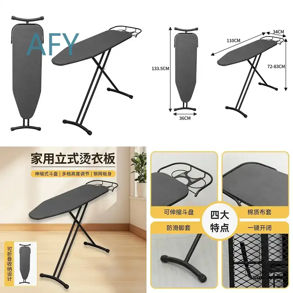 Folding Ironing Board for Hotel Room High Temperature Resistant Vertical Ironing Board Thickened Ironing Board for Travel