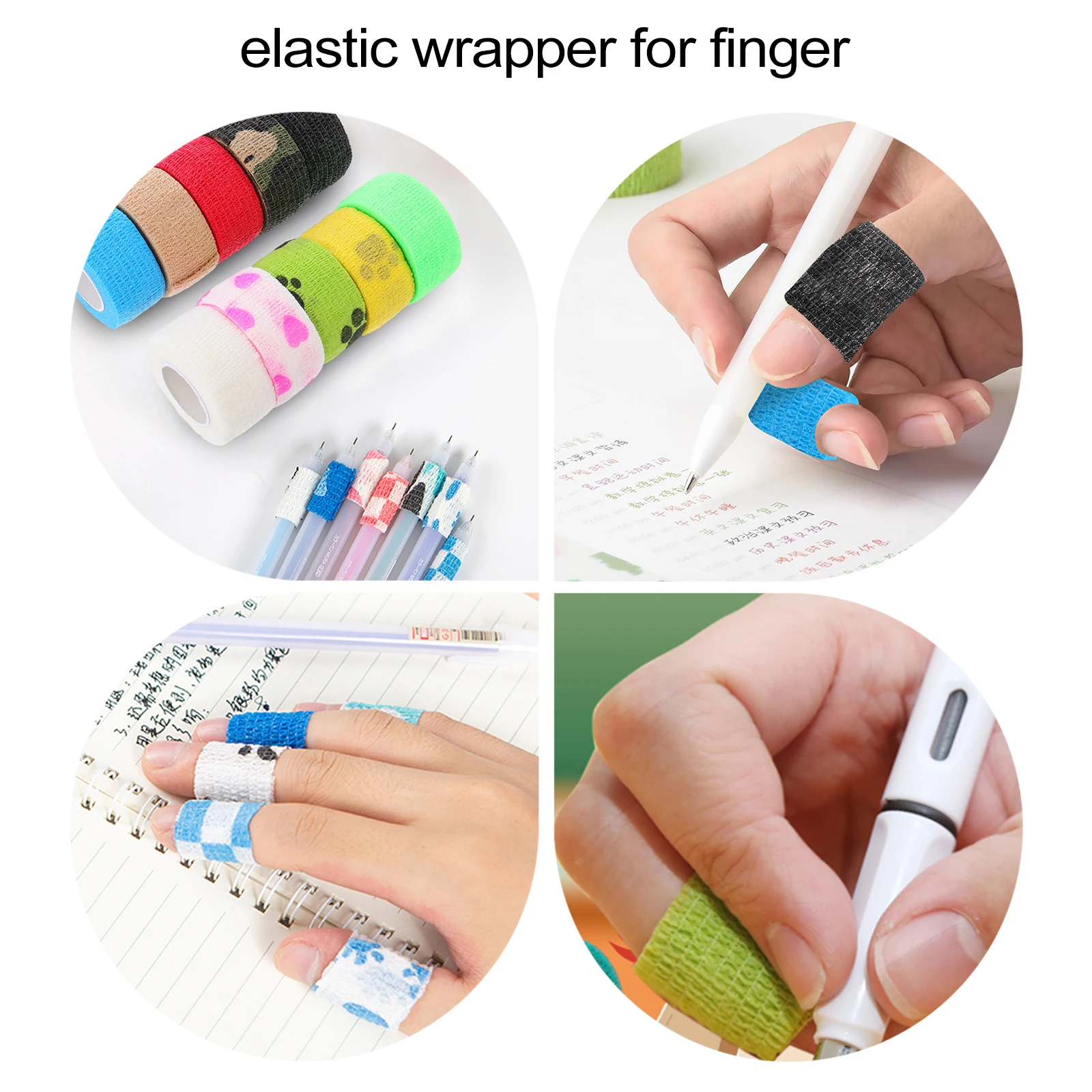 

10 Pcs Finger Elastic Wrapper Sports Protection Self Adhesive Cotton Tape Guard Non Woven Durable Exercise Accessories