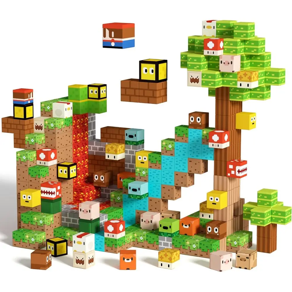 

100PCS Magnetic Construction Blocks - Magwonder Cave World Set for Kids, STEM Educational Gift, 1 Inch