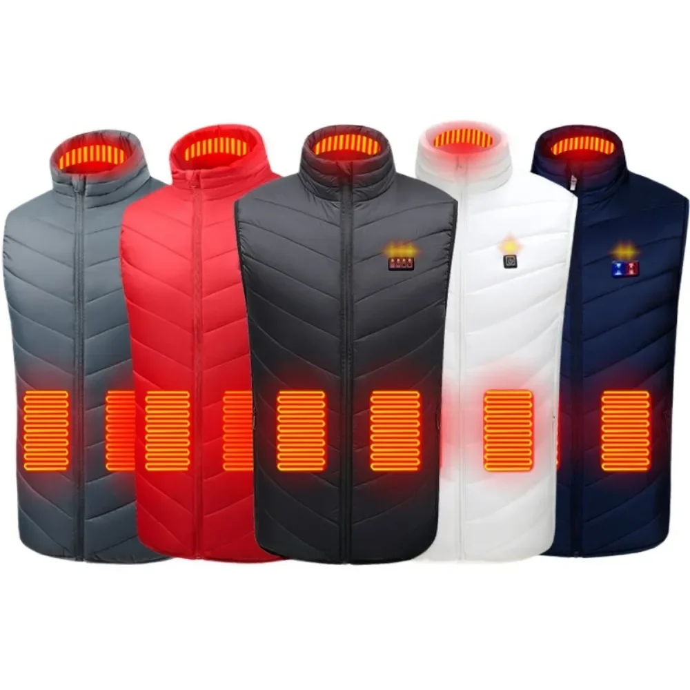 

Heating Vest Men's USB Infrared Thermal Jacket Smart Winter Cold-proof Thick Sleeveless Coat Hiking Electric Heated Equipment