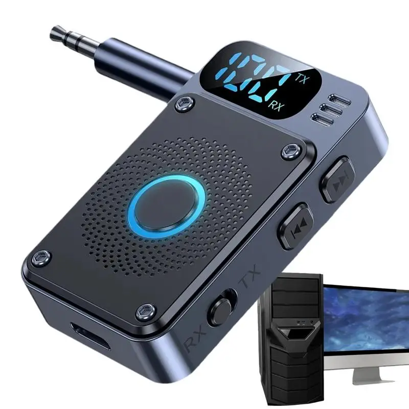 

Wireless Transmitter Car Transmitter Wireless Digital Display 3.5mm Audio Converter Receiver For Headphones Smartphones Tablets