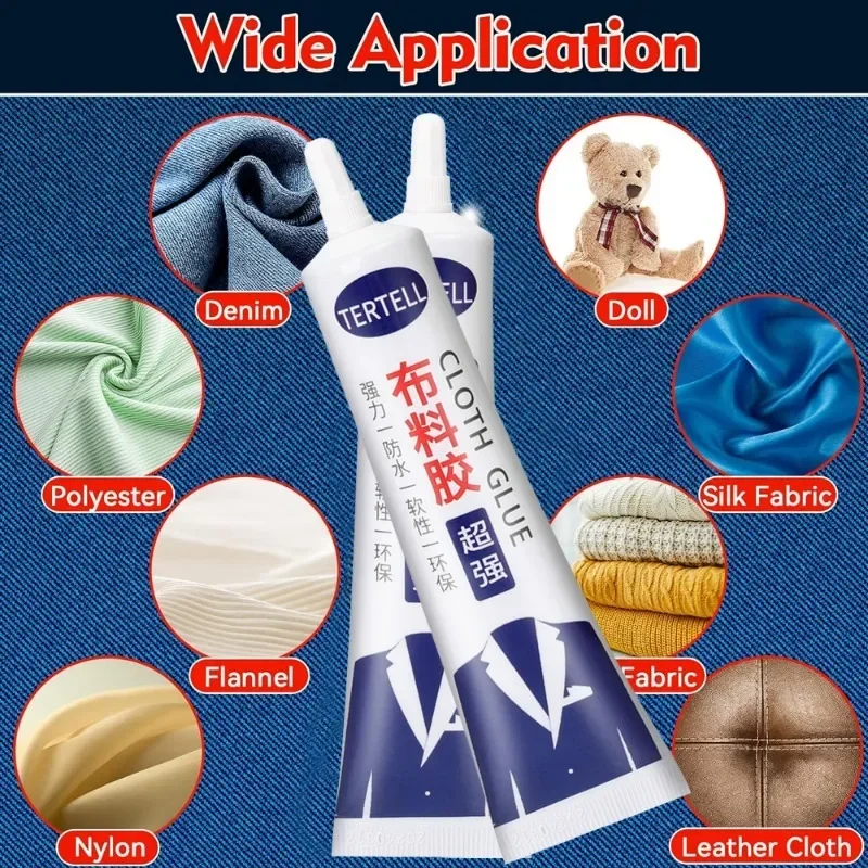 6/1PCS Multi-Purpose Leather Fabric Adhesive Diy Fabric Sewing Glue Quick-drying & Repair for Clothes Shoes Denim Faux Leather