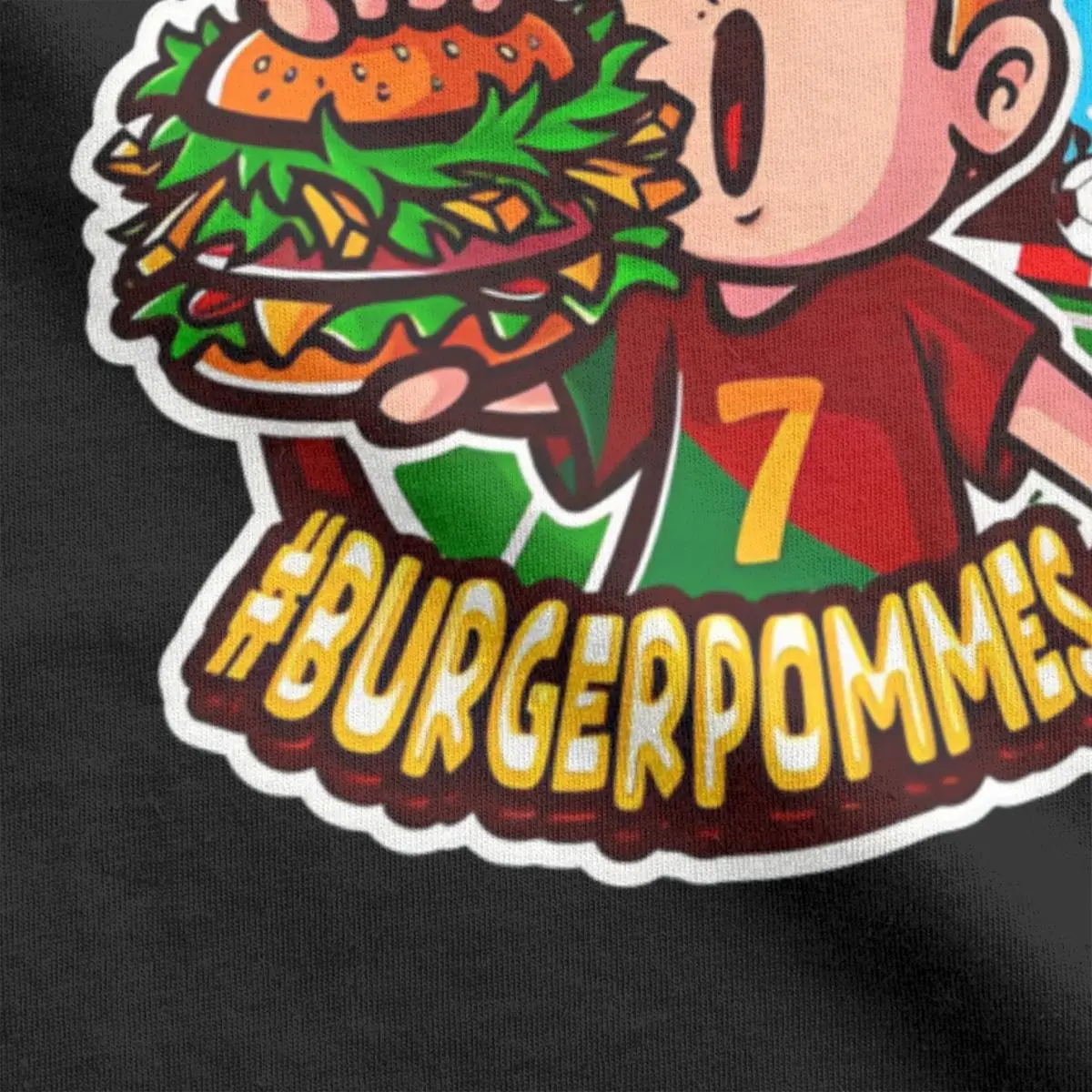 Amazing Burgerpommes ICrimax 2024 New Songs T Shirt Men Women\'s Pure Cotton Cartoon Tees Shirt Party Clothing