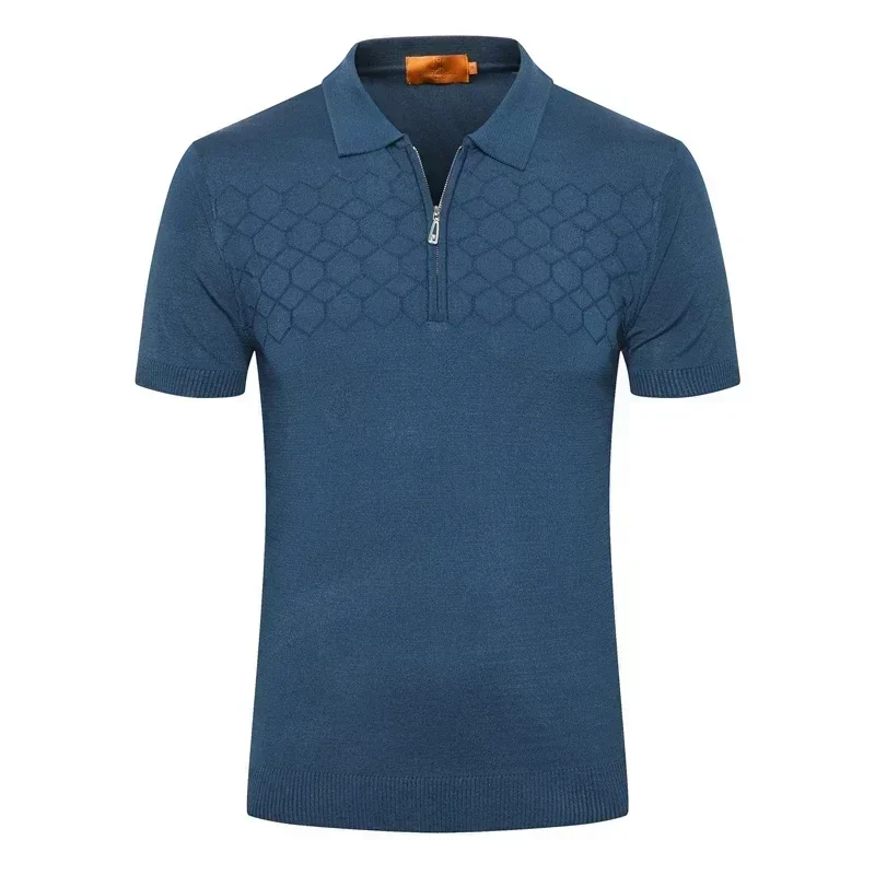 

SIJITONGDA 2025 Shirt Silk Men Cool Shirtshort Sleeve Elasticity Thin Embroidery Fashion High Quality Big Size 6XL