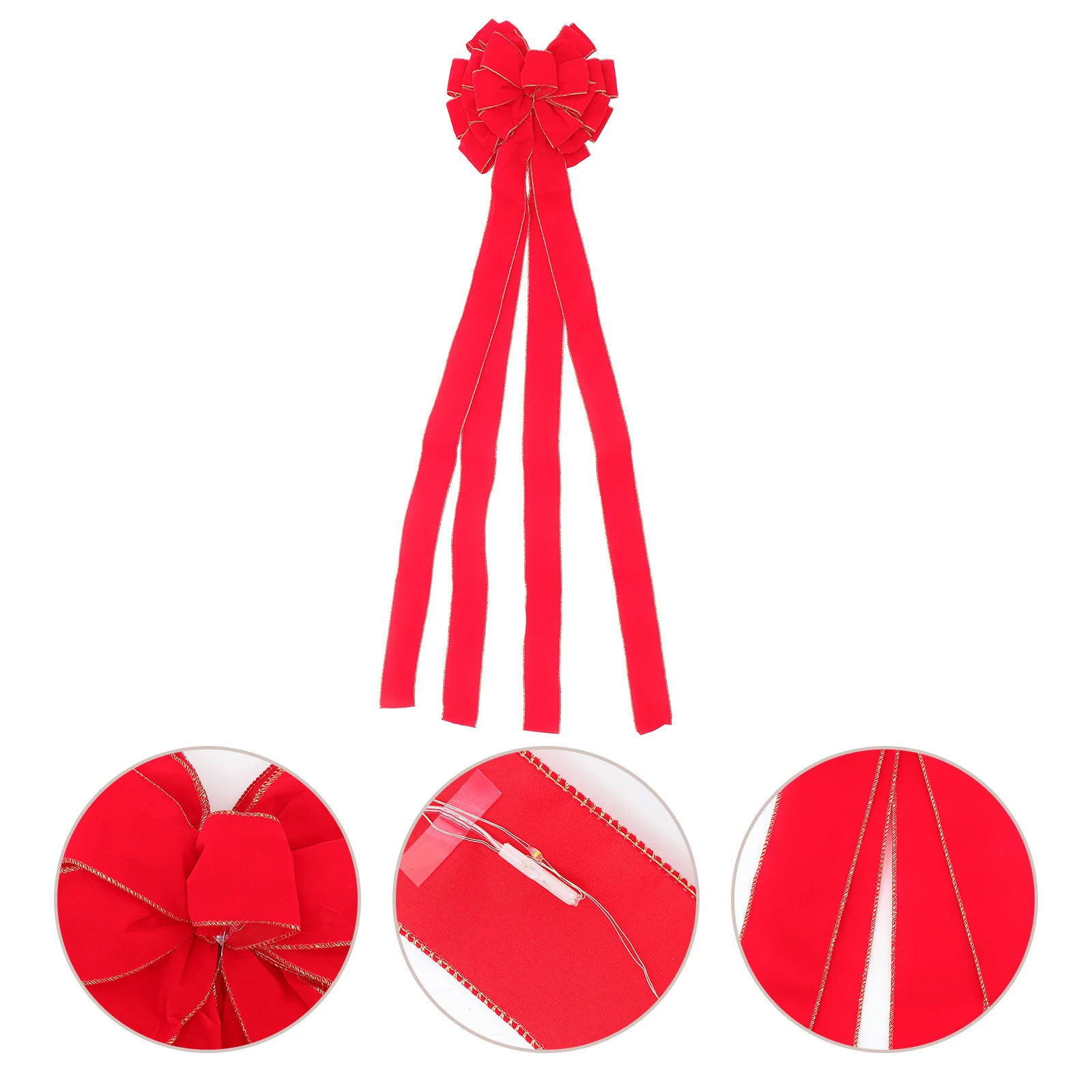 

Christmas Lighting Bowknot Hanging Pendant Premium Xmas Tree Bow Knot Decoration Luminous Xmas Bow Knot Christmas Party