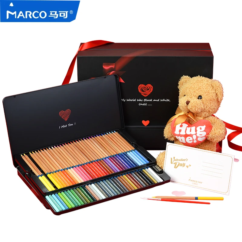 

Marco Professional Colored Pencils for Lovers with Luxury Romantic Gift Box For Drawing pencils School Art Supplies