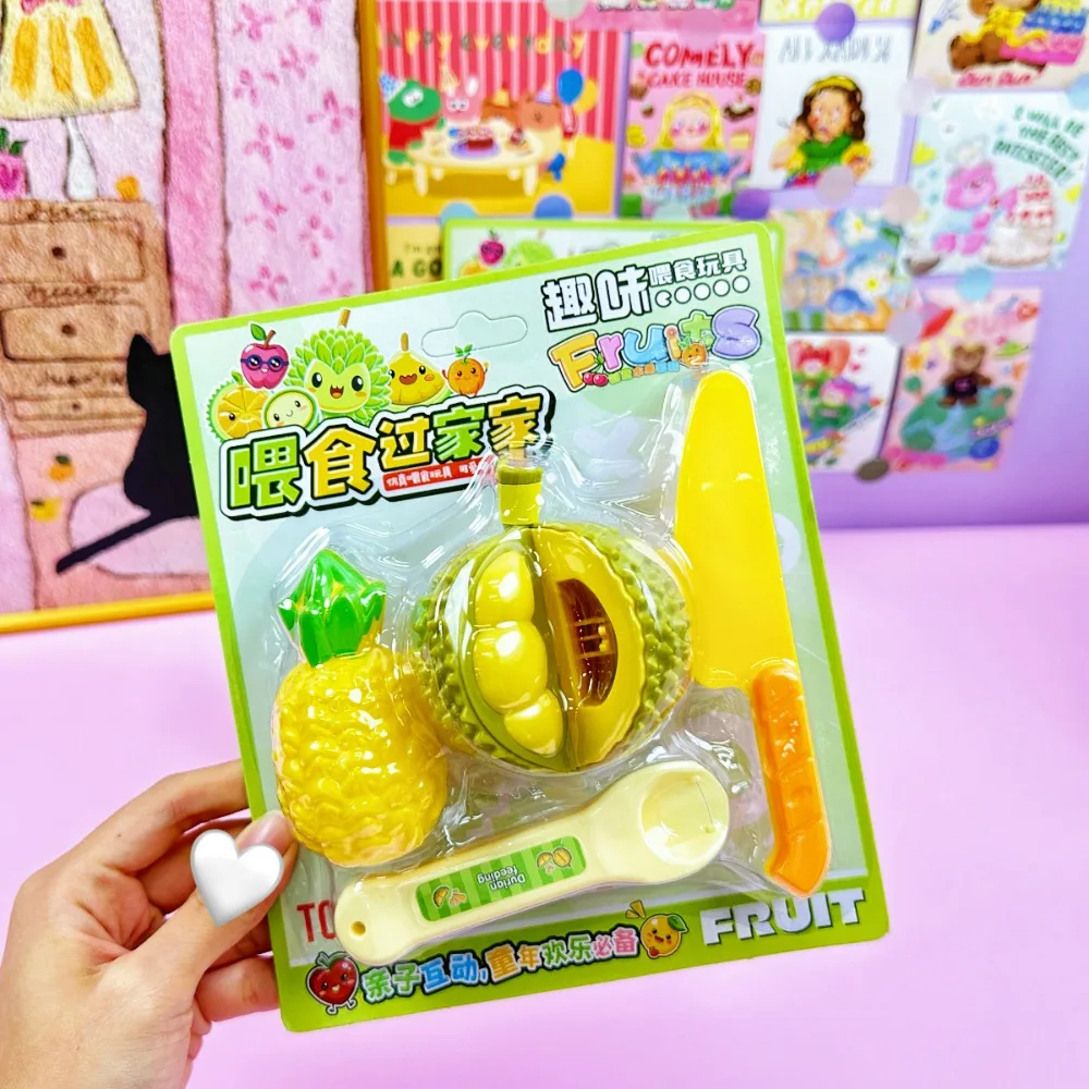 لعب الأطفال ألعاب المطبخ الغذاء مقلد الغذاء الفاكهة دوريان تغذية اللعب الفراولة لعبة البودينغ التعليم المبكر اللعب منزل اللعب
