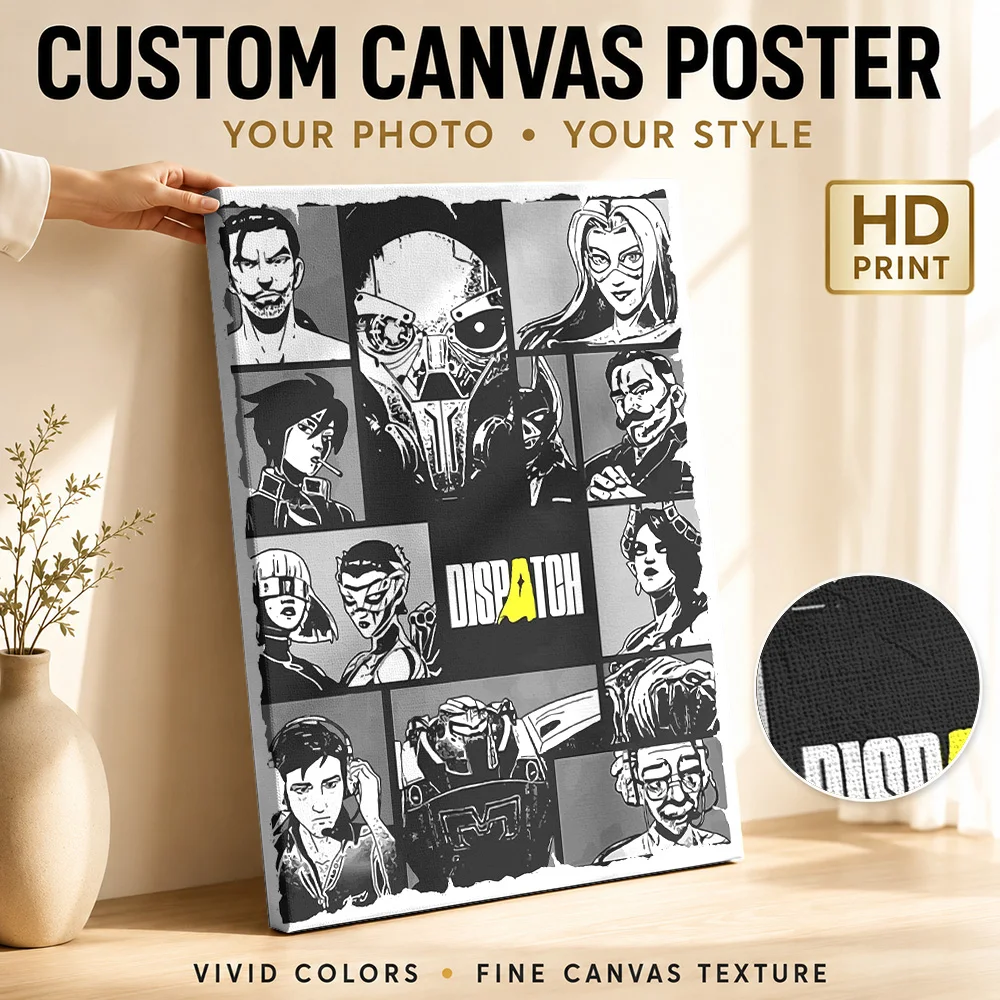 Psycho Dead Portrait with Shattered Glass Framed Canvas Print Poster Personalized Modern Aesthetic Wall Art for Bedroom Decor