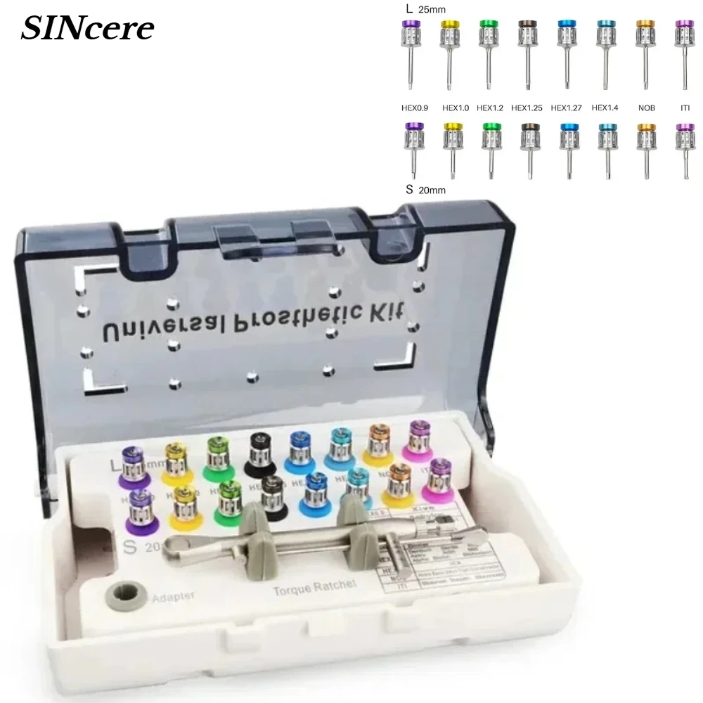

Dental Implant Torque Wrench Ratchet Wrench Tool Kit Dental Universal Implant Repair Kit Dental Instruments
