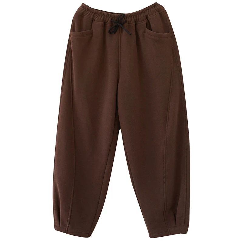 Thiened Fce, ropa de trabajo informal holgada de invierno para mujer, pantalones Harlan deportivos, pantalones largos de mezcla de algodón Harajuku Sle