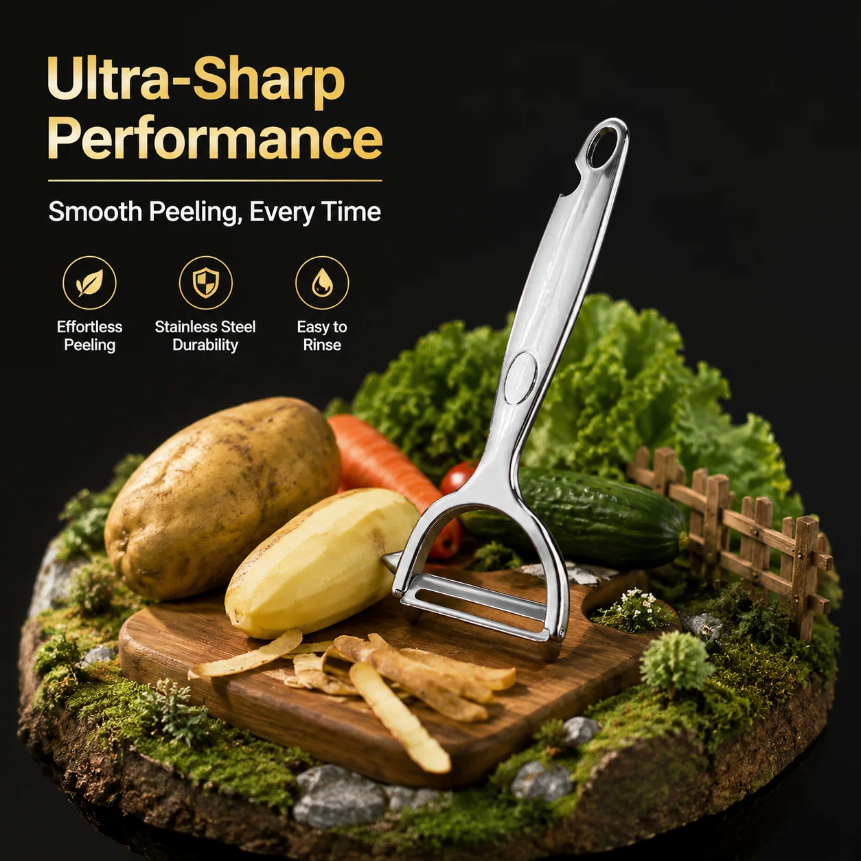 Vegetable Peeler Potato Carrot Peelers Stainless Steel Peeler with Ergonomic Non-Slip Handle & Sharp Blade Kitchen Tools