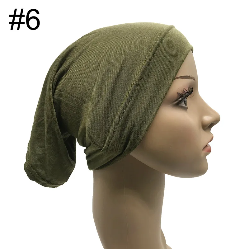 Base Cap Cap Modal Hat Scarf Keffiyeh Elastic Veil Solid Color Cotton-Padded Cap Bucket Hat in Stock