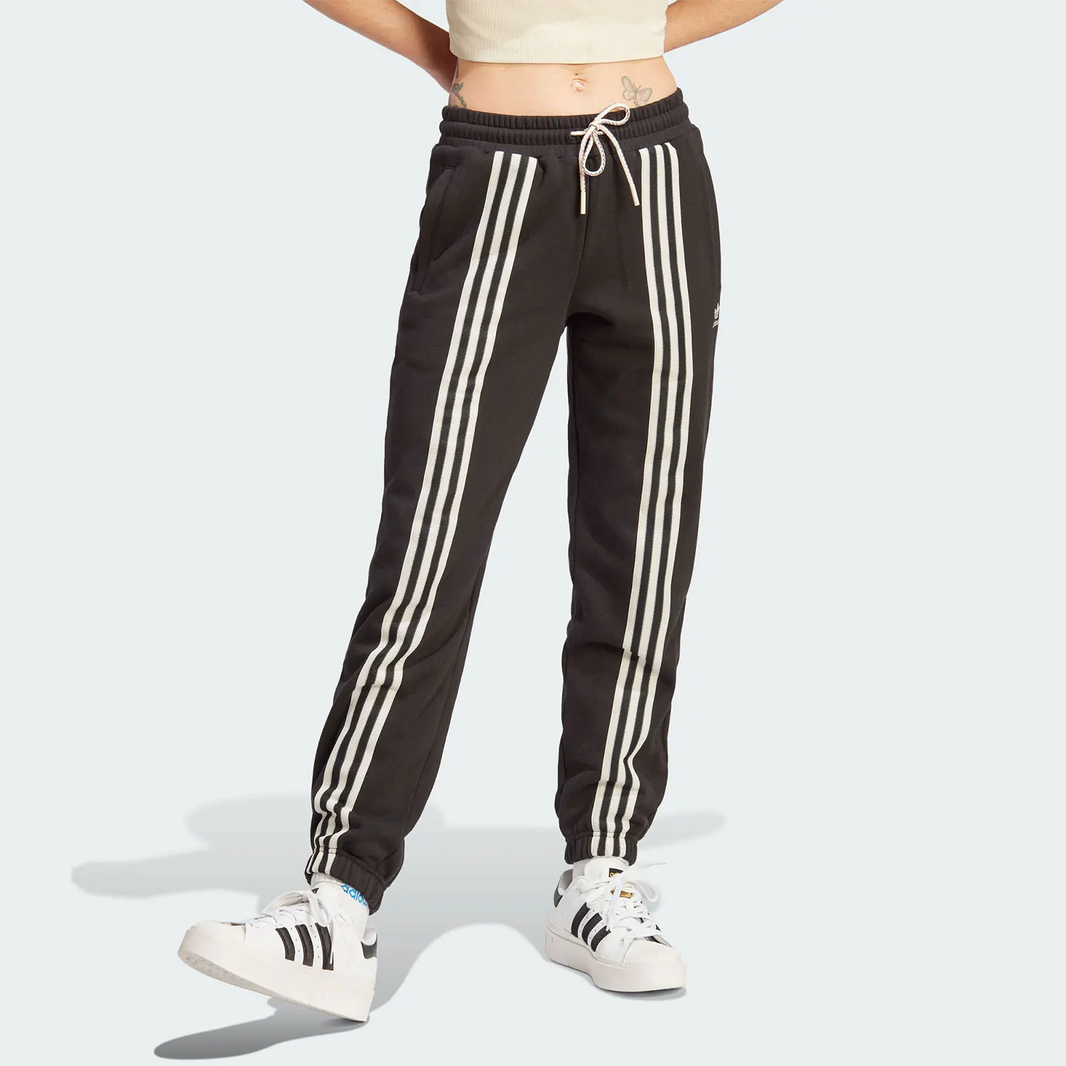 

Оригинальные женские повседневные спортивные брюки Adidas Clover с завязками на штанинах IK7855