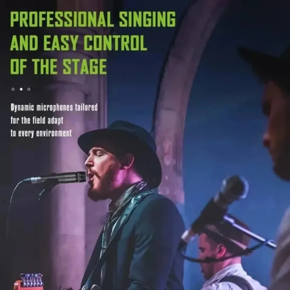 XIKCU ميكروفون ديناميكي قلبي معدني SM57 لمرحلة الغناء ميكروفون سلكي احترافي لتسجيل الصوت للكاريوكي BBOX