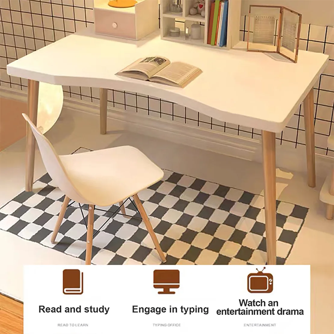 Computer Desk Modern Simple Style for Home Office Writing Desk Vanity Desk Simple Study Desk for Small Spaces Makeup Dressing