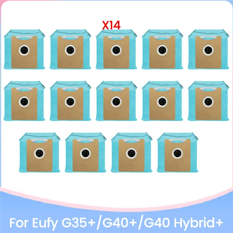 14 pçs sacos de pó foreufy g35 +, g40 + g40 híbrido + robô aspirador peças substituição saco de pó não tecido saco de lixo