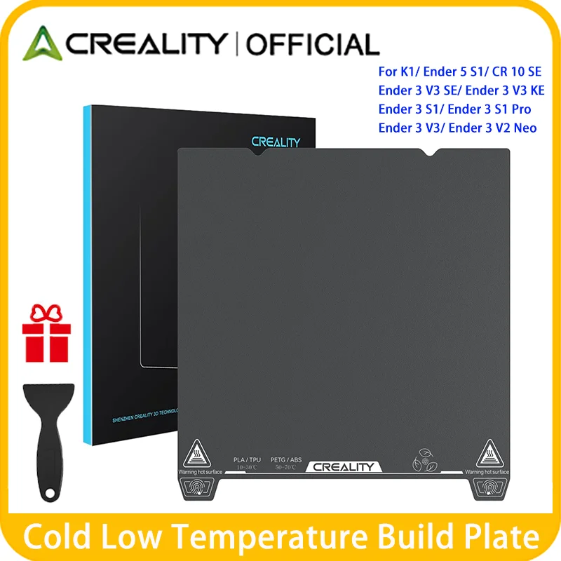 

Creality Official Ender 3 V3 SE/KE Cold Low Temperature Build Plate,235x235mm Double Sided Cold for K1/Ender 3 V3/3 S1 Pro/5 S1