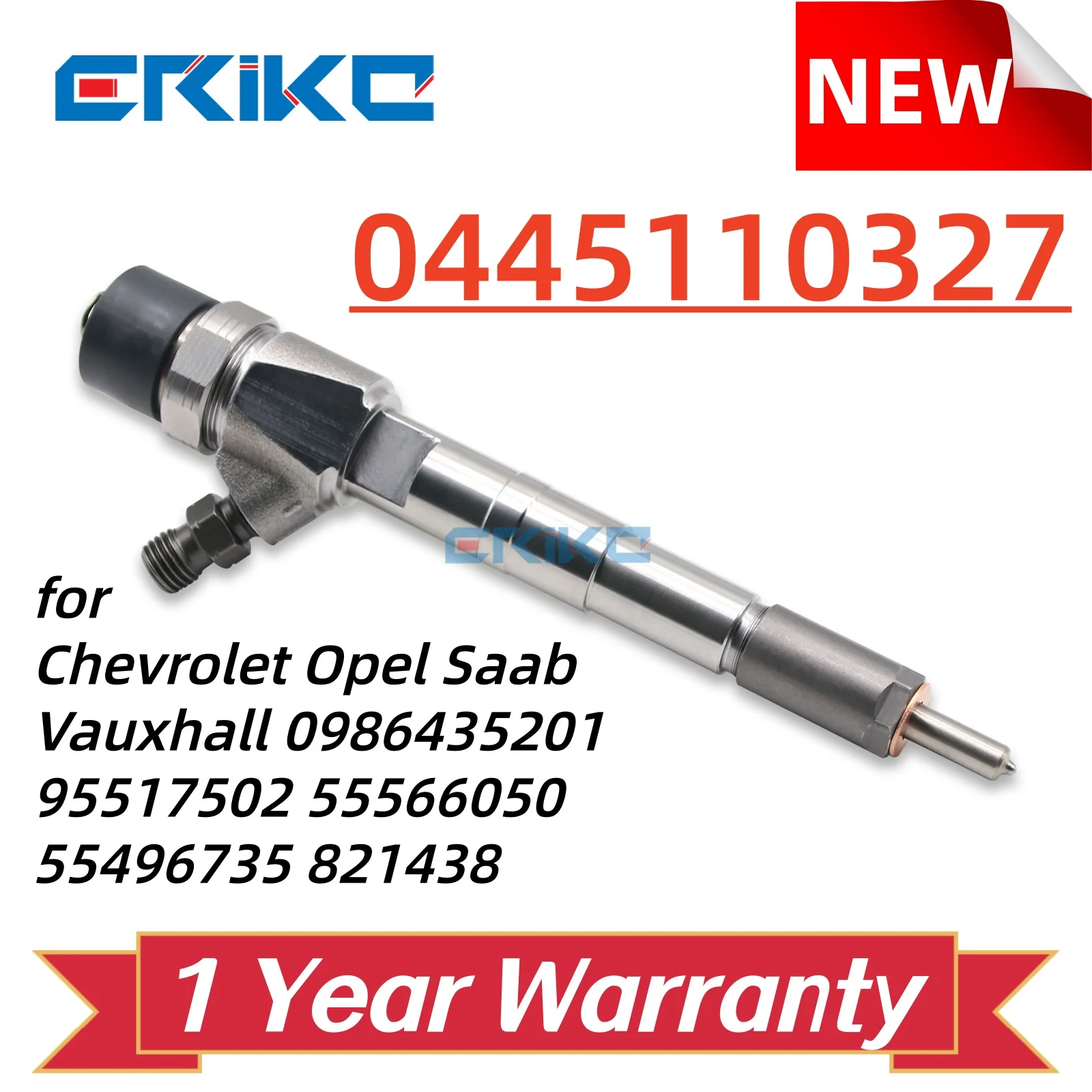 

0445110327 0986435201 Diesel Fuel Injector 0 445 110 327 for Chevrolet Opel Saab Vauxhall 95517502 55566050 55496735 821438