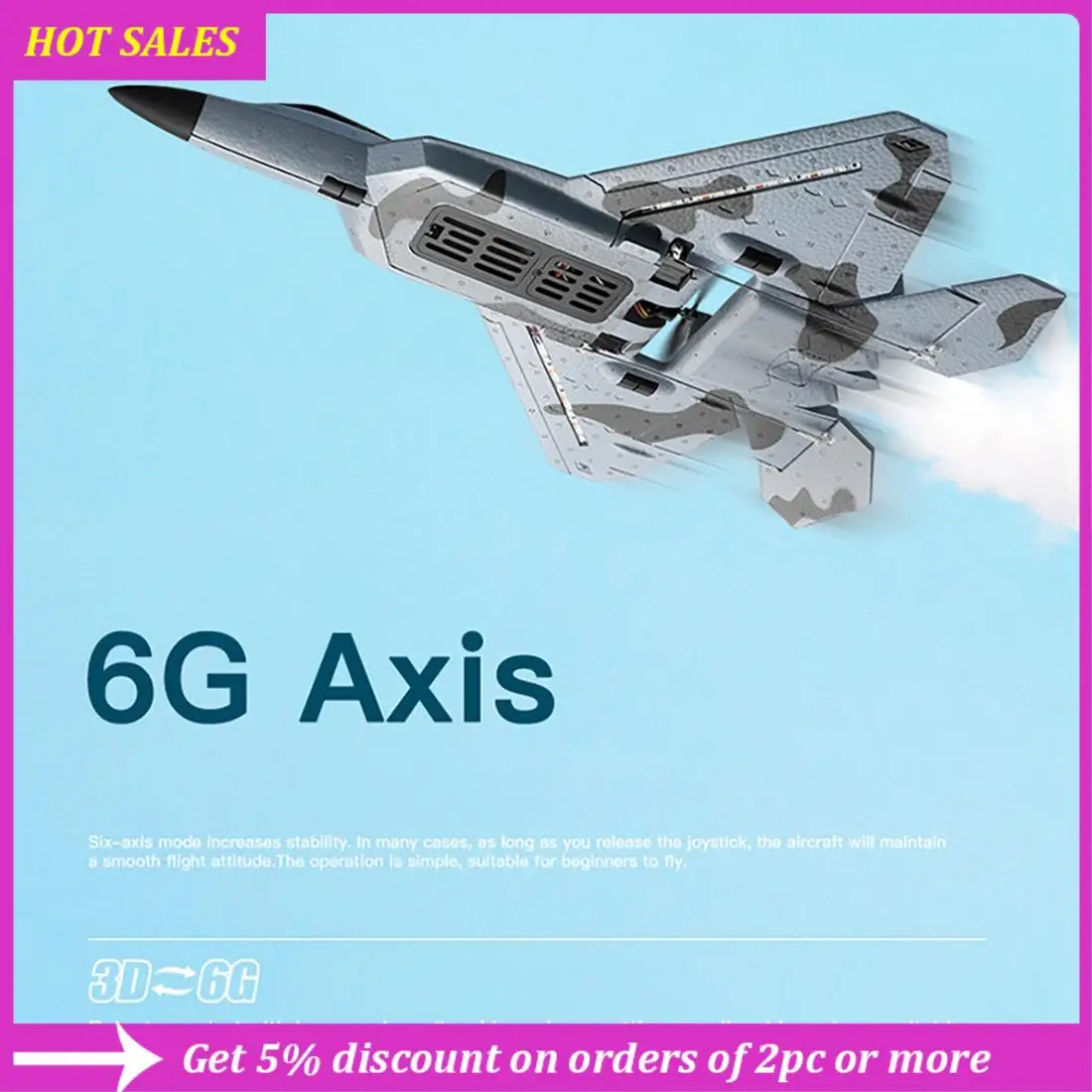 

XK A180 F22 Raptor 2.4G 3CH 320Mm Wingspan 3D/6G Mode Switchable 3-Axis/6-Axis Gyro Aerobatics EPP RC Airplane RTF,Requisite
