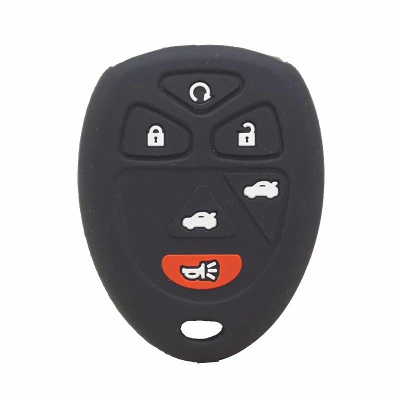 Cocolockey Silicone Car Key Cover for BUICK for CADILLAC for CHEVROLET for GMC SATURN Remote Key 6 Button No Logo