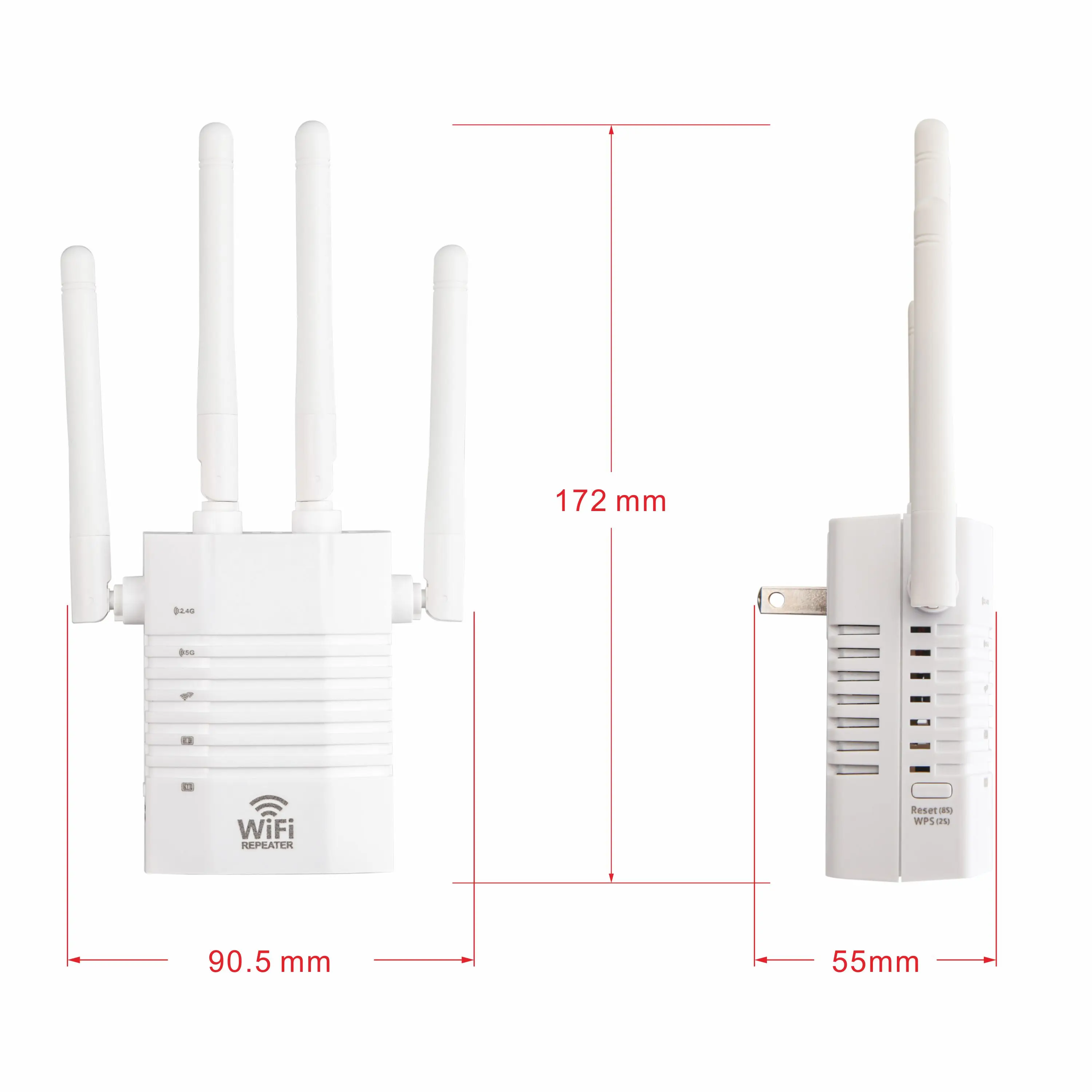 Imagem -06 - Edup Wifi Repetidor 1200mbps Wi-fi Extensor de Sinal 2.4g & 5ghz ap Repetidor sem Fio Modo um Clique Wps Lan Portas Extensor Rede