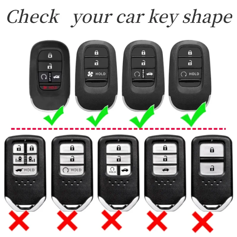 Alloy+TPU Car Remote Key Fob Cover Case Holder Protector for Honda Civic 11th  Accord HR-V CR-V CRV 2023 2024 Car Accessories