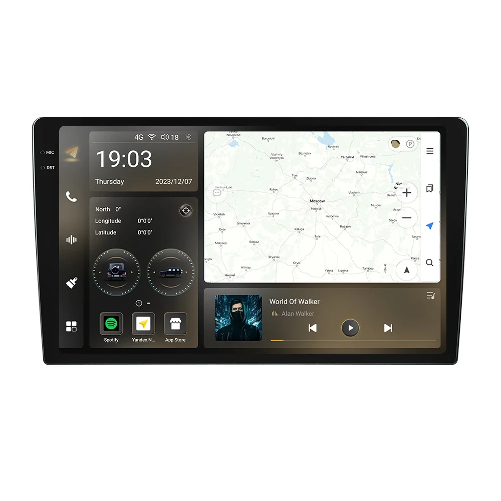 Steering Wheel Control Android 13 Wireless Carplay Auto Split-screen Bluetooth GPS Radio Voice Control Video Car DVD Player
