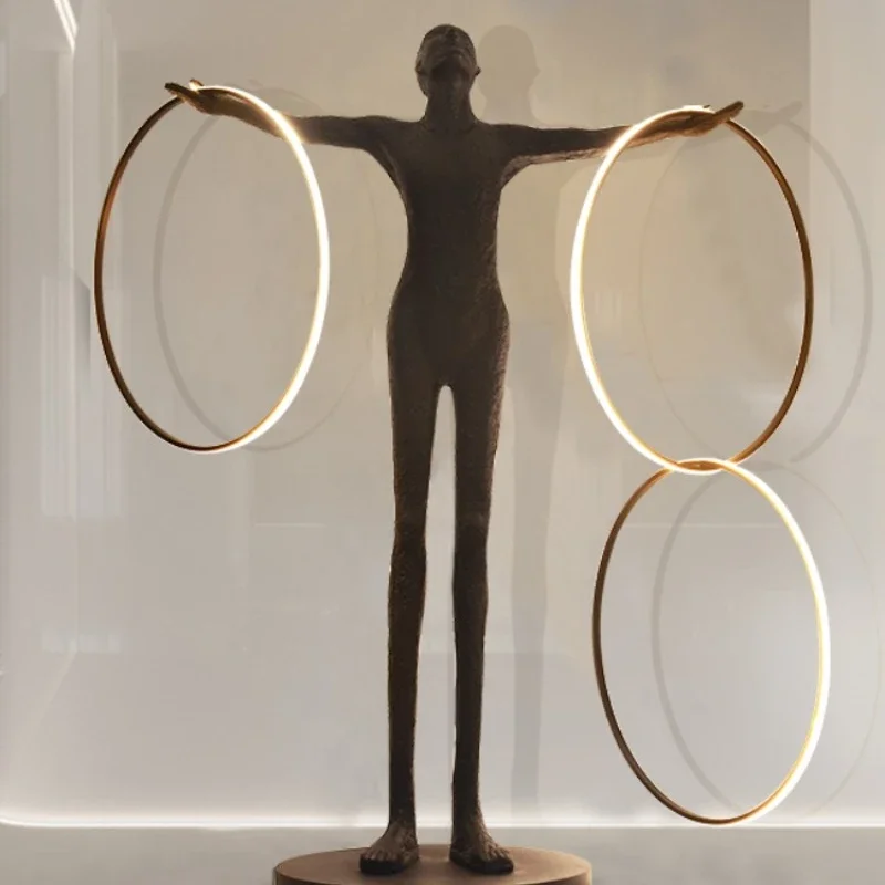 

Humanoid art sculpture floor lamp ornament living room hotel lobby exhibition hall sales department soft decoration