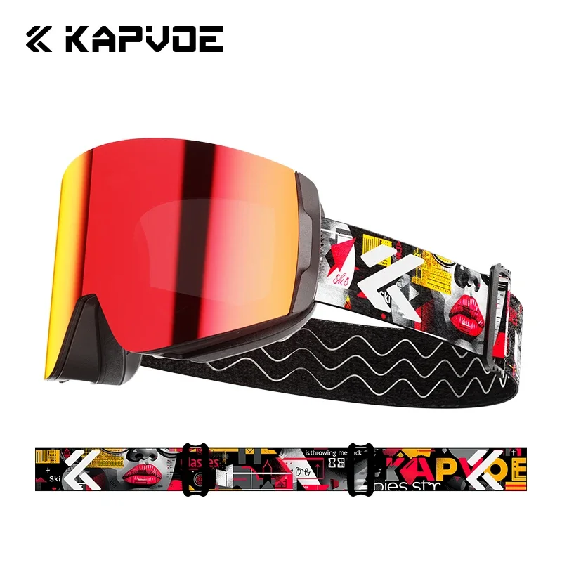 Kapvoe Sneeuwbril Ski Snowboarden Skiën Zonnebril voor Vrouwen Mannen Anti-Fog Lens UV400 Meekleurende Bril Motorfiets Bril