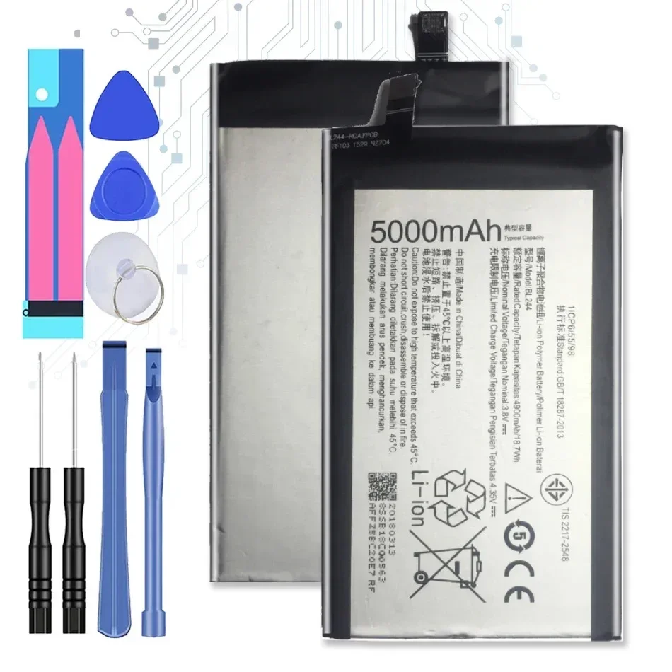 

Mobile Phone Battery BL244 High Compatibility 4900mAh For Lenovo P1 C58 C72 P1c58