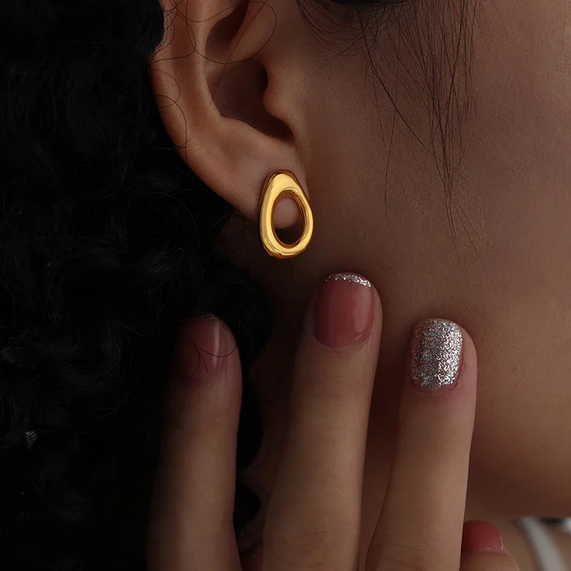 Geometrische Ohr schnalle Creolen für Frauen Mädchen Luxus Mode neuen Schmuck Busen Freund Geschenk Party