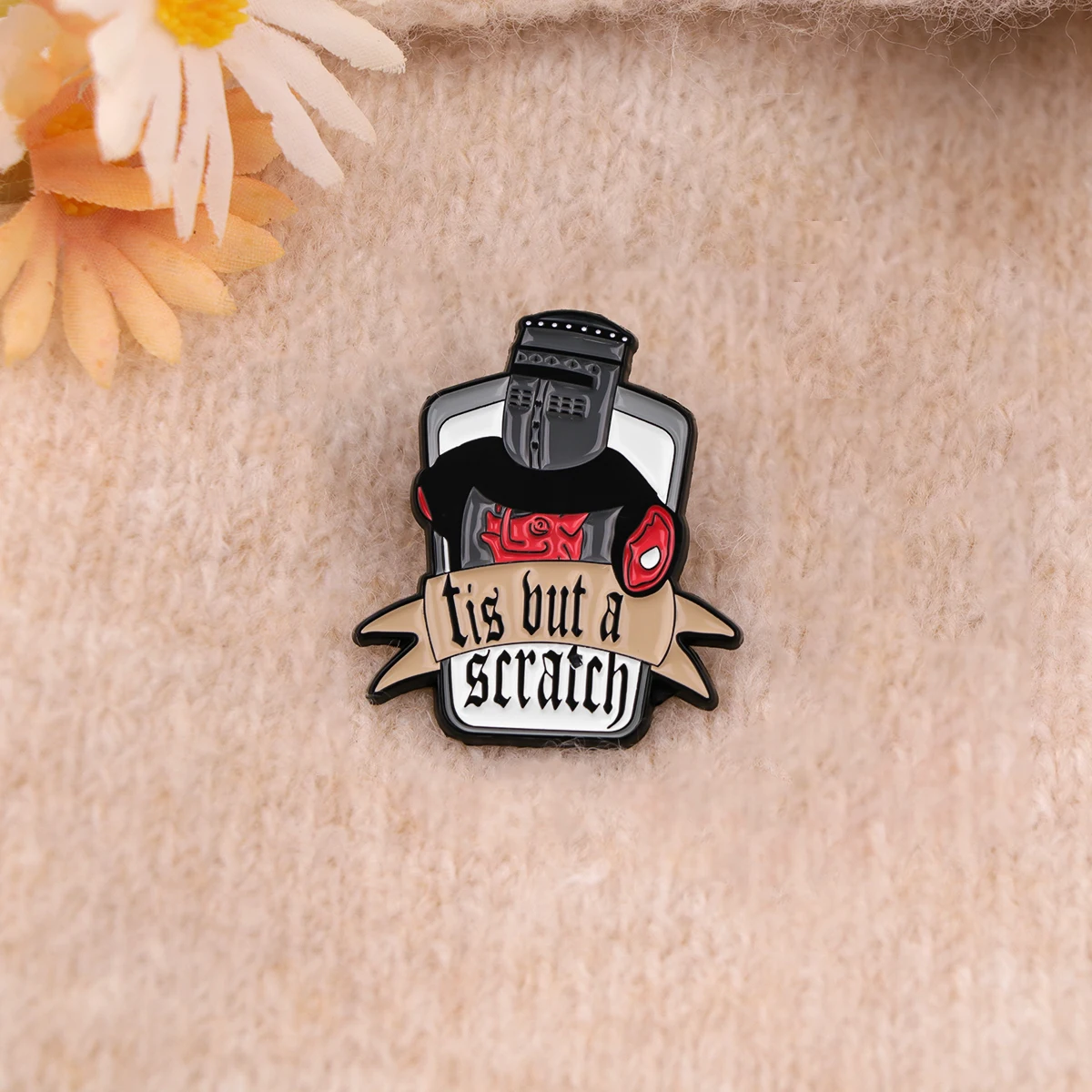 Warrior Enamel Pin Comedy Movie Brooch Pines Lapel Pins Badge on Backpack Clothing Accessories Fashion Jewelry Friends Gifts