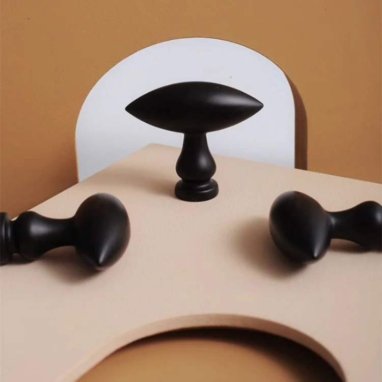 

New Olive Knob Silver Gold Black Solid Brass Wardrobe Kitchen Cabinet Handle Knobs for Drawer Door Cupboard