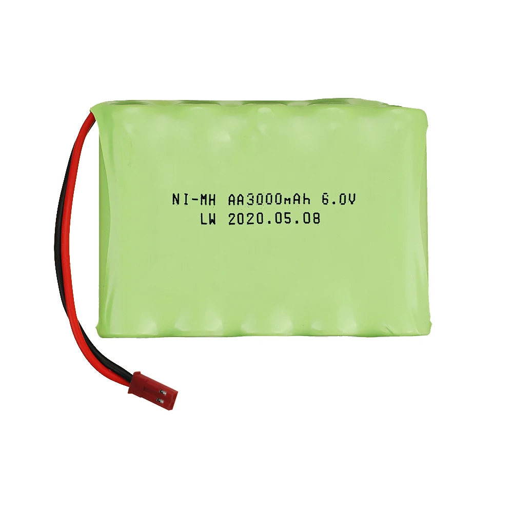 (Jst plug) bateria ni-mh 6v 3000mah + carregador usb para brinquedos rc carros tanques caminhões robôs barcos aa 6v bateria recarregável