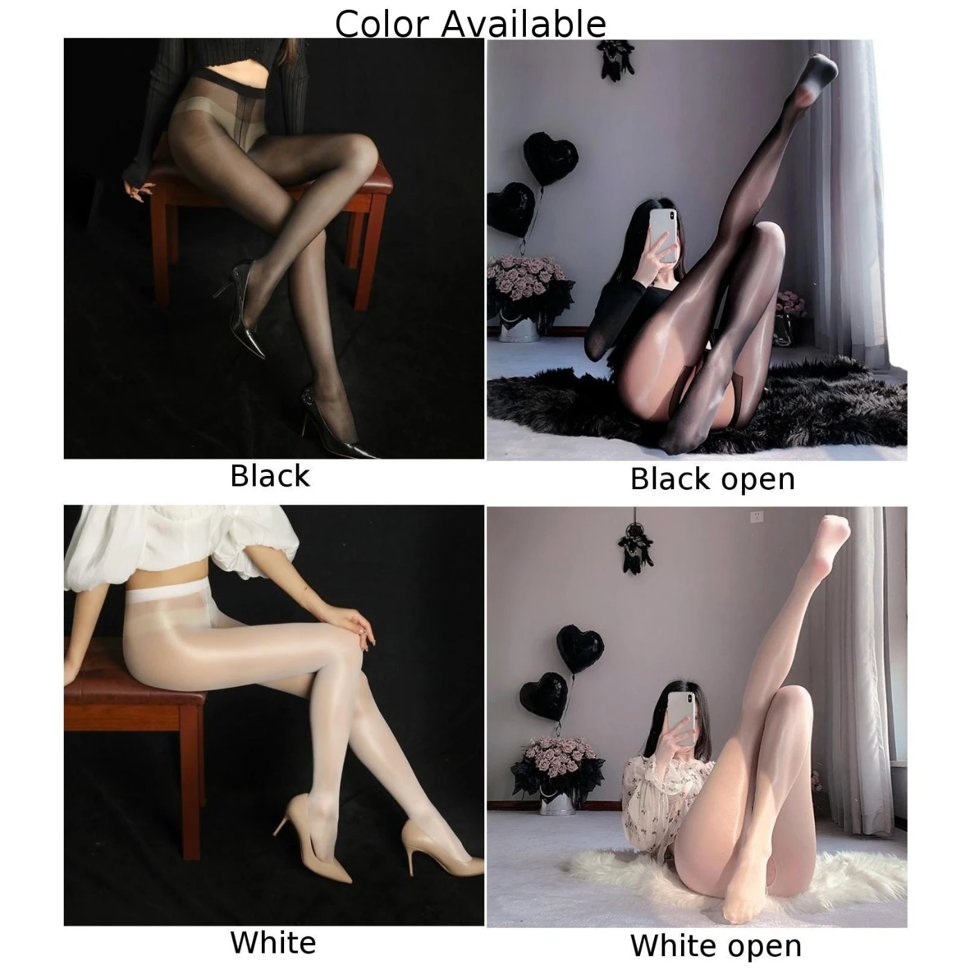 Womens Underwears Womens Socks Oily Pantyhose Open Crotch Pantyhose Regular Sexy Stockings T-Shaped Comfortable