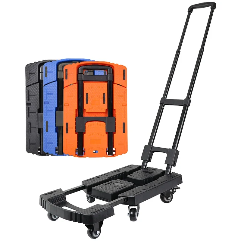 Utility Portable Hand Cart Platform Trolleys Heavy Duty Trolley Cart Folding Platform Truck